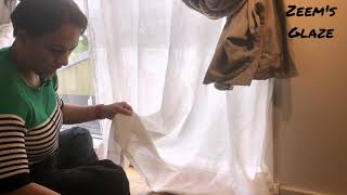 Shortening Curtains without cutting amp stitching zeems glaze [upl. by Lesley38]