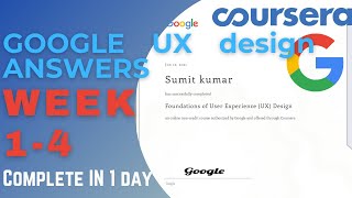 GOOGLE UX Design Course ANSWER WEEK 14 Coursera [upl. by Sualocin]