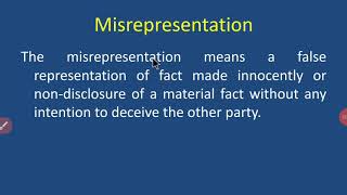 Misrepresentation [upl. by Acitel]