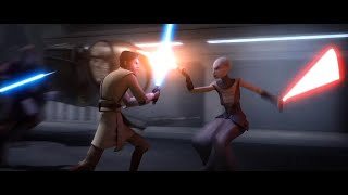 Asajj Ventress vs Obi Wan Kenobi DE [upl. by Vadim532]