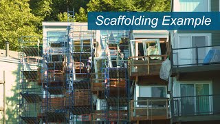 Using Scaffolding Correctly  Apartment Construction Demonstration [upl. by Elleinahc]