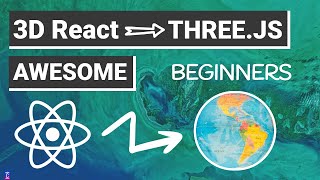 React Magnificent 3D EARTH with THREEJS  Beginners w ReactThreeFiber 8K Quality [upl. by Einahpit]