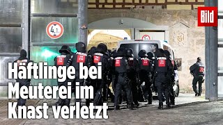 Gefängnismeuterei Polizei stürmt Knast in Thüringen  JVA Untermaßfeld [upl. by Bilicki498]