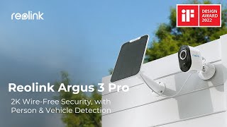 Meet Argus 3 Pro 2K WireFree Spotlight Security Cam with 245 GHz WiFi PersonVehicle Detection [upl. by Norehs]