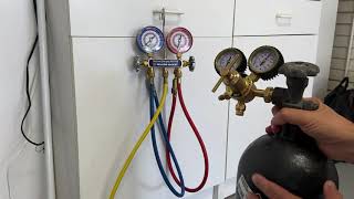 HVAC Nitrogen Regulator Operation [upl. by Alexandro]