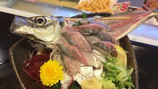 LIVE Fish Sashimi  Ikizukuri   Weird Japanese Food  Eating LIVE Sashimi [upl. by Einna]