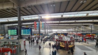 4k München Hauptbahnhof Walking Tour [upl. by Erdnassak]