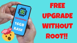 FREE 16GB RAM INCREASE ON ANY ANDROID PHONES SWAP  No ROOT a LEGIT APP TESTED [upl. by Aryc426]