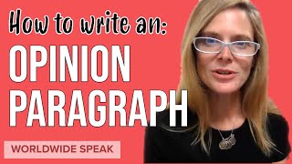 How to Write an Opinion Paragraph  English Writing Skills  2020 [upl. by Champaigne]