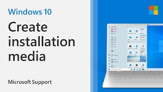 How to Create Installation Media for Windows 10  Microsoft [upl. by Lierbag]