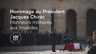 Honneurs funèbres militaires rendus au Président Jacques CHIRAC Hôtel national des Invalides [upl. by Atelra712]