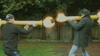 NERF WAR Bazooka Battle [upl. by Anrat891]