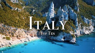 Top 10 Places To Visit In Italy  4K Travel Guide [upl. by Tiat]