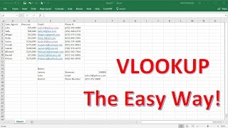 How To Use The VlookUp Function  Excel Tutorial [upl. by Akinam]