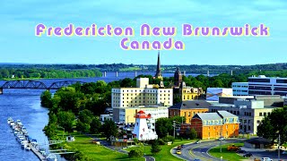 Fredericton New Brunswick Canada Drone 4K [upl. by Atiuqihs110]