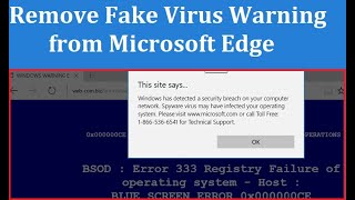 How to Remove Fake Virus Warning from Microsoft Edge [upl. by Atena]