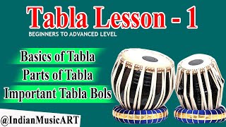 Learn Tabla Lesson  1  Basics of Tabla Parts Important Bols [upl. by Assirak858]