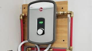 Rheem 240V Heating Chamber RTEX13 Residential Tankless Water Heater Review [upl. by Niamrahc]